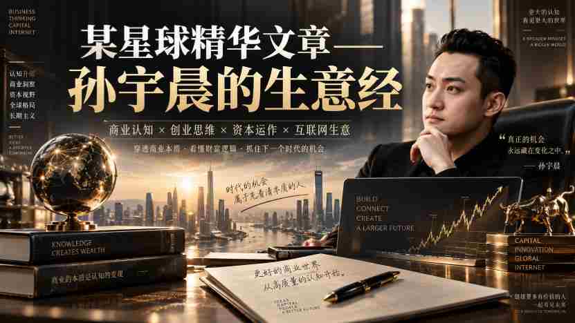某星球精华文章——孙宇晨的生意经-晓懂云创