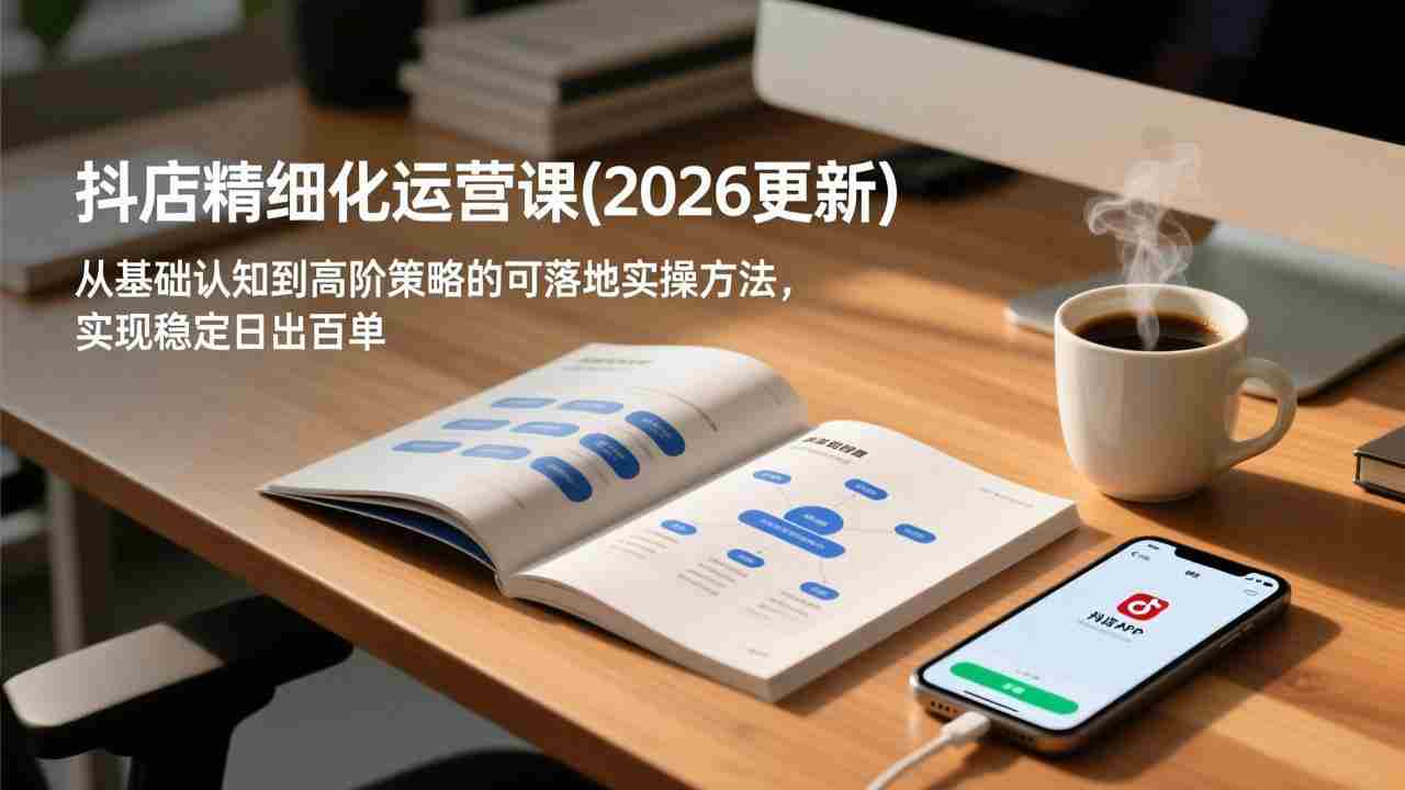 （18842期）抖店精细化运营课(更新6月)，从基础认知到高阶策略的可落地实操方法，实现稳定日出百单-晓懂云创