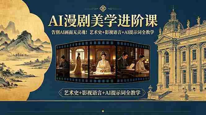 (18802期)告别AI画面无灵魂!AI漫剧美学进阶课-更新,艺术史+影视语言+AI提示词全教学-晓懂云创