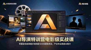 （18804期）AI导演特训营电影级实战课，零基础也能掌握分镜构图与主流模型用法，产出专业质感AI短片-晓懂云创