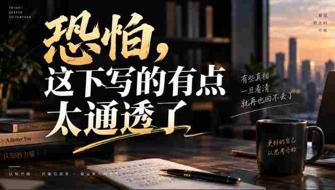 灏泽叔最新付费文章:恐怕,这下写的有点太通透了-晓懂云创