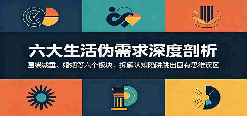 六大生活伪需求深度剖析:围绕减重、婚姻等六个板块,拆解认知陷阱跳出固有思维误区-晓懂云创