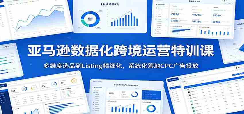 亚马逊数据化跨境运营特训课:多维度选品到Listing精细化,系统化落地CPC广告投放-晓懂云创