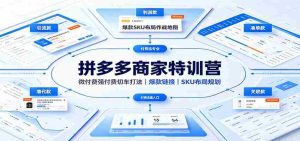 拼多多商家特训营:微付费强付费切车打法,爆款链接,SKU布局规划-晓懂云创