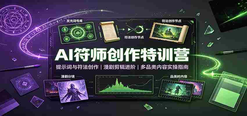 AI符师创作特训营：提示词与符法创作，漫剧剪辑进阶，多品类内容实操指南-晓懂云创