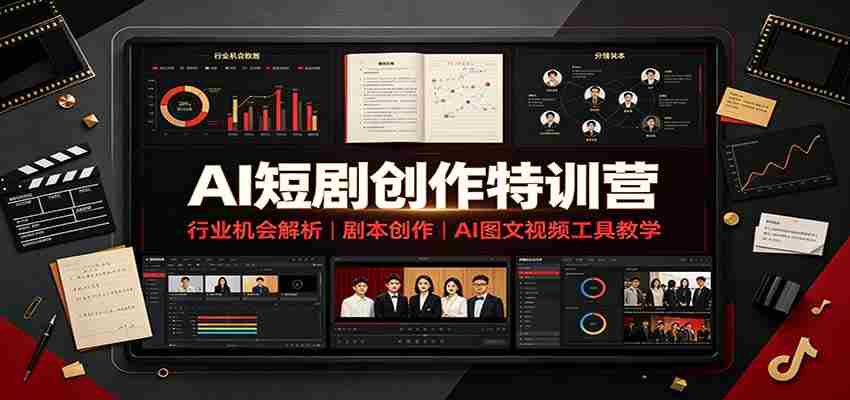 AI短剧创作特训营：行业机会解析，剧本创作，AI图文视频工具教学（文字版）-晓懂云创