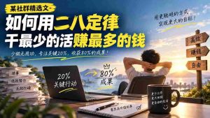 某社群精选文-如何用二八定律干最少的活赚最多的钱-晓懂云创
