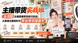 主播带货实战班ZB,全流程主播直播带货技巧实战,从普通主播进阶为专业带货操盘手-晓懂云创