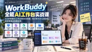 WorkBuddy全能AI工作台实战课:从3步搭建AI工作台到Skill技能、知识库与办公自动化,系统掌握全场景应用-晓懂云创