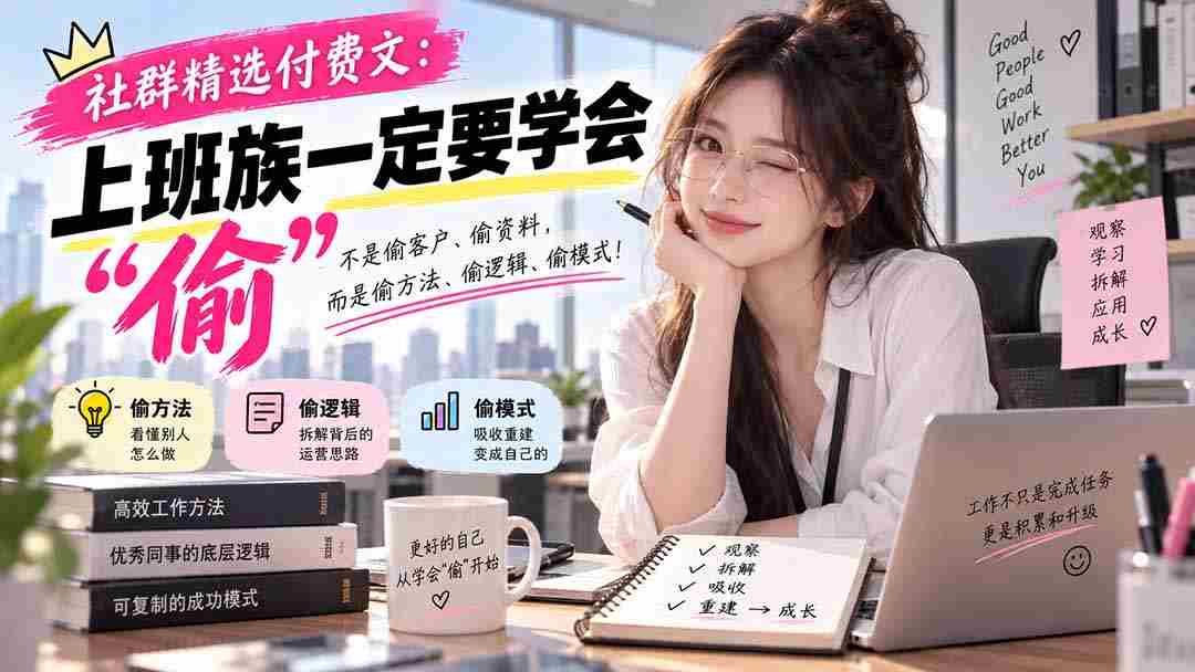 社群精选付费文：上班族一定要学会“偷“-晓懂云创