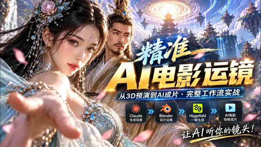 AI技术革新:视频拍摄步入精准运镜时代!Claude、Blender与Higgsfield免费插件试用体验-晓懂云创