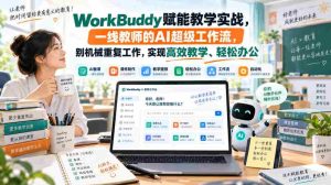 WorkBuddy赋能教学实战,一线教师的AI超级工作流,别机械重复工作,实现高效教学、轻松办公-晓懂云创