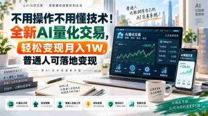 不用操作不用懂技术!全新AI量化交易,轻松变现月入1W,普通人可落地变现!【揭秘】-晓懂云创