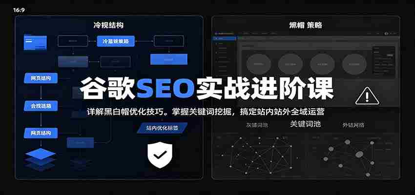2026谷歌SEO实战进阶课:详解黑白帽优化技巧,掌握关键词挖掘,搞定站内站外全域运营-晓懂云创